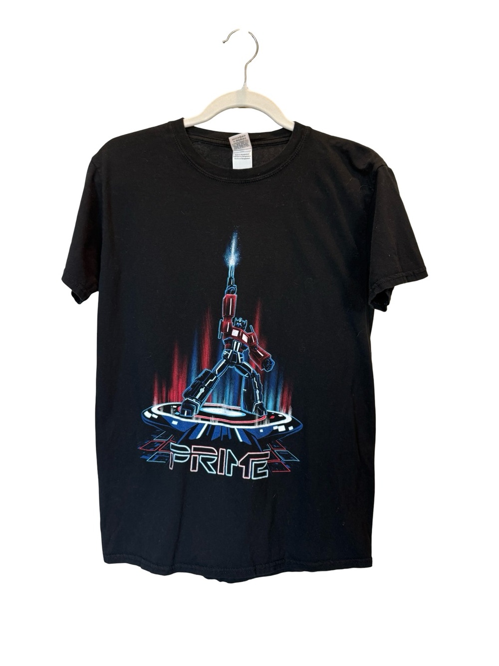 Transformers Optimus Prime Graphic Tee Black Retro Sci Fi T Shirt Small